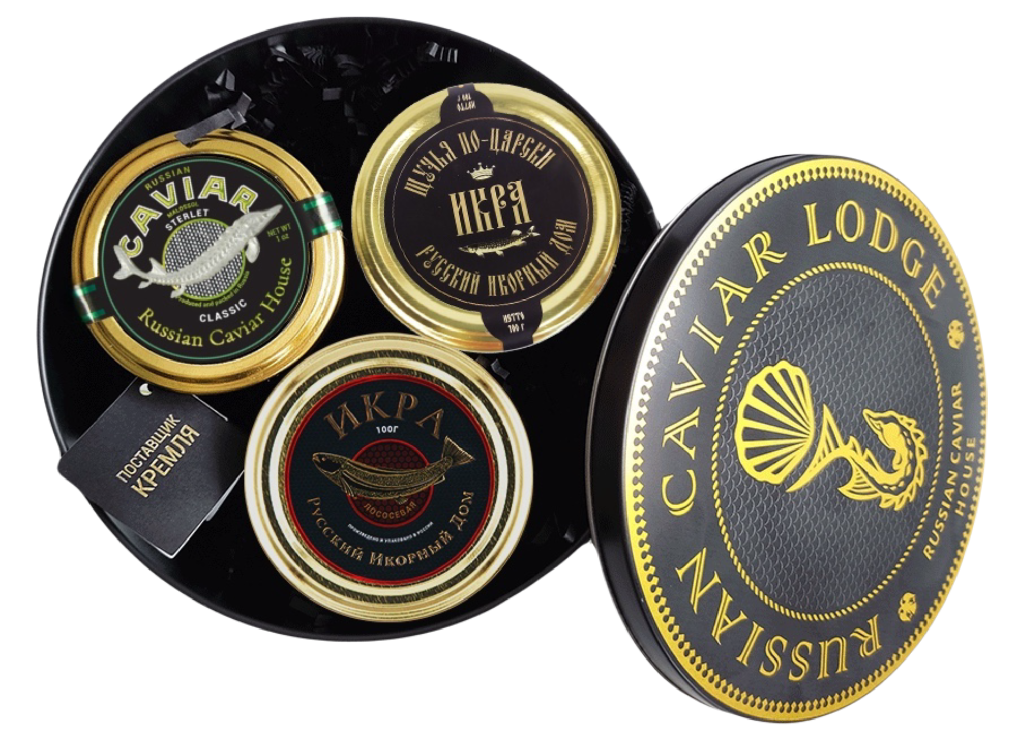 Набор с икрой "Светофор" (черная банка)