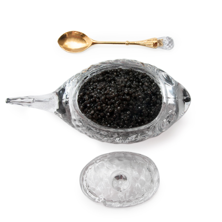 Икорница с ложкой Муза (рыбка)