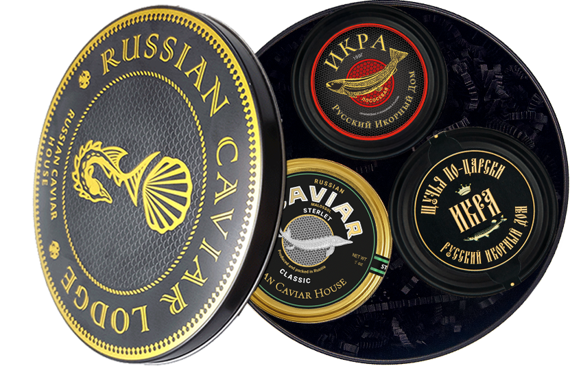 Набор с икрой "Светофор" (черная банка)