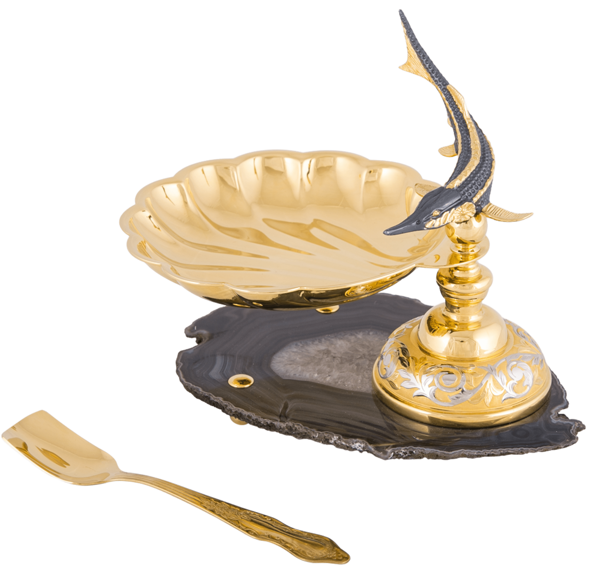 Икорница Корейский осетр (агат)